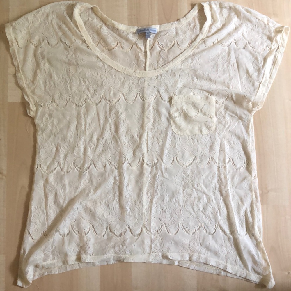 Charlotte Russe Sheer Box-T M *See through!*